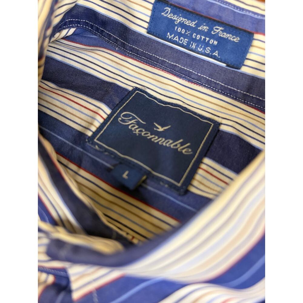 Faconnable Vintage 1990’s Vertical Stripe Button Down from Nordstrom - Picture 2 of 7